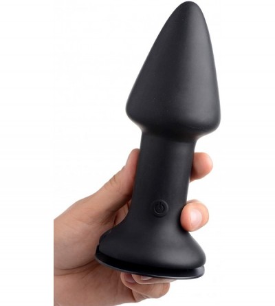 Anal Sex Toys Mega Spade 10x Vibrating Silicone Plug- Extra Large - C618HIZ8Q7O $41.01