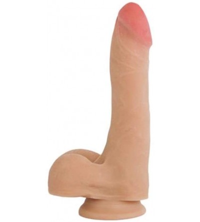 Anal Sex Toys Realistic Lifelike Dildo with Suction Cup for Hands-free Play Cyberskin Flexible European Cock 5.5 Inch - Europ...