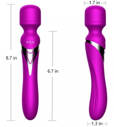 Vibrators G Spot Vibrator Double-Head Vibrating Dildo Clitoris Stimulator with 7x7 Powerful Vibration Modes Cordless Waterpro...