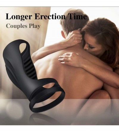 Penis Rings Silicone Penis Ring-Premium Three-Ring Design Cock Ring with Stretchy Longer Harder Strong Penis Sleeves Adult Se...