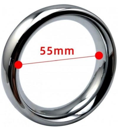 Penis Rings Men Rings Stainless Steel Sleeves Long Lasting Physical Therapy Massage-55mm - CW193GD9KZT $30.84