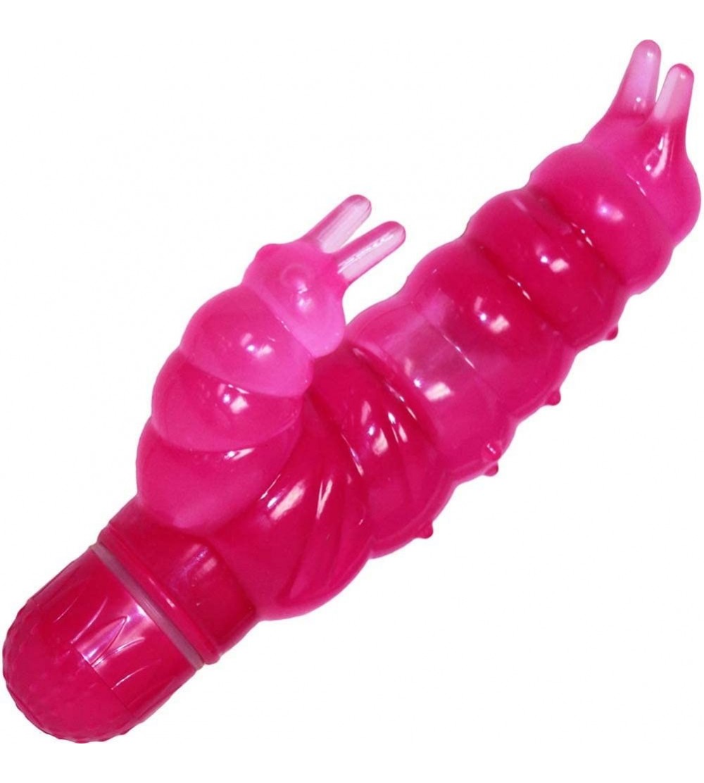 Vibrators Buzzing Baby Caterpillar Waterproof Vibrator 6 Inch Romantic Pink - C1112E5YVO7 $10.43