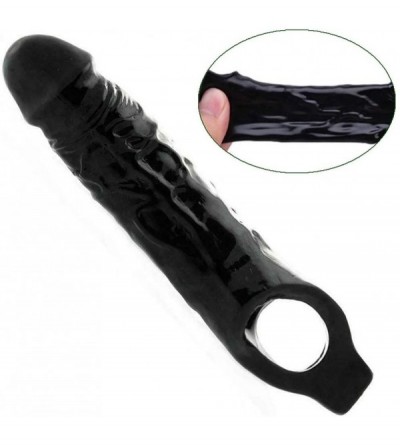 Pumps & Enlargers Intimate Goods 12 Inch Black Extender Enlargement Extra Large 3" Silicone Double Open Long Sleeve Extension...