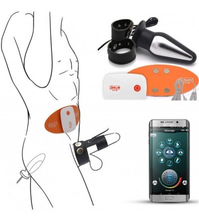 Penis Rings Estim Sex- Electric Shock Anal Plug Dildo Cock Ring for Electric Stimulation- Stimulation Device- Torture Stimula...