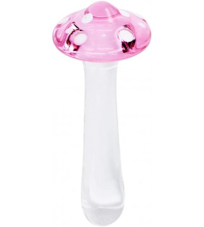 Anal Sex Toys AnalPlug Butt Plugs Trainer- Smooth Glass Mushroom Pleasure Wand for Beginner (Pink) - Pink - CP19EMWMKSM $34.65