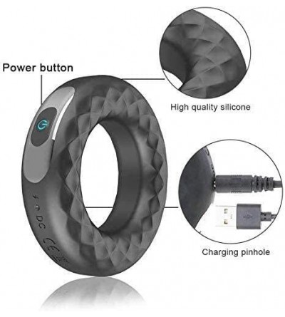 Penis Rings Men's Vibrating Cock Ring Silicone Ring- Soft and Comfortable Silicone Ring- Used for Couple Backpacks- Sunglasse...