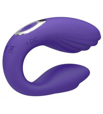Vibrators Sexy Toystory for Couple- Shape Vibrating Silicone Vibrator Waterproof Vibration g-Spot Massage 10 Speed (Purple) -...