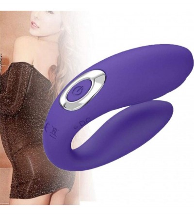Vibrators Sexy Toystory for Couple- Shape Vibrating Silicone Vibrator Waterproof Vibration g-Spot Massage 10 Speed (Purple) -...