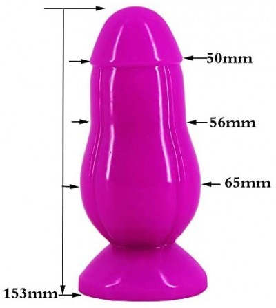 Anal Sex Toys Anal Plug Sex Toys Strong Suction Cup Hand-Free Women Men Masturbation Couple Flirt Tools(Purple) - Purple - CL...