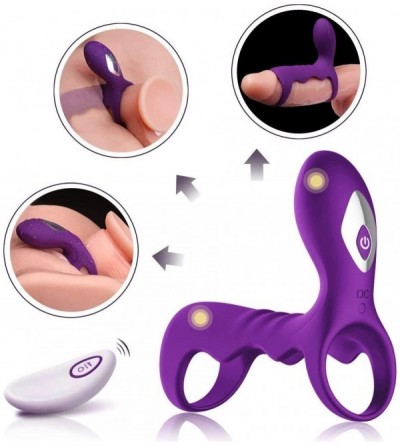Penis Rings Vibrating Cock Rings Male Penis Ring Massager G Spot Vibrator with Remote Control Adult Sex Toys Rechargeable Cli...
