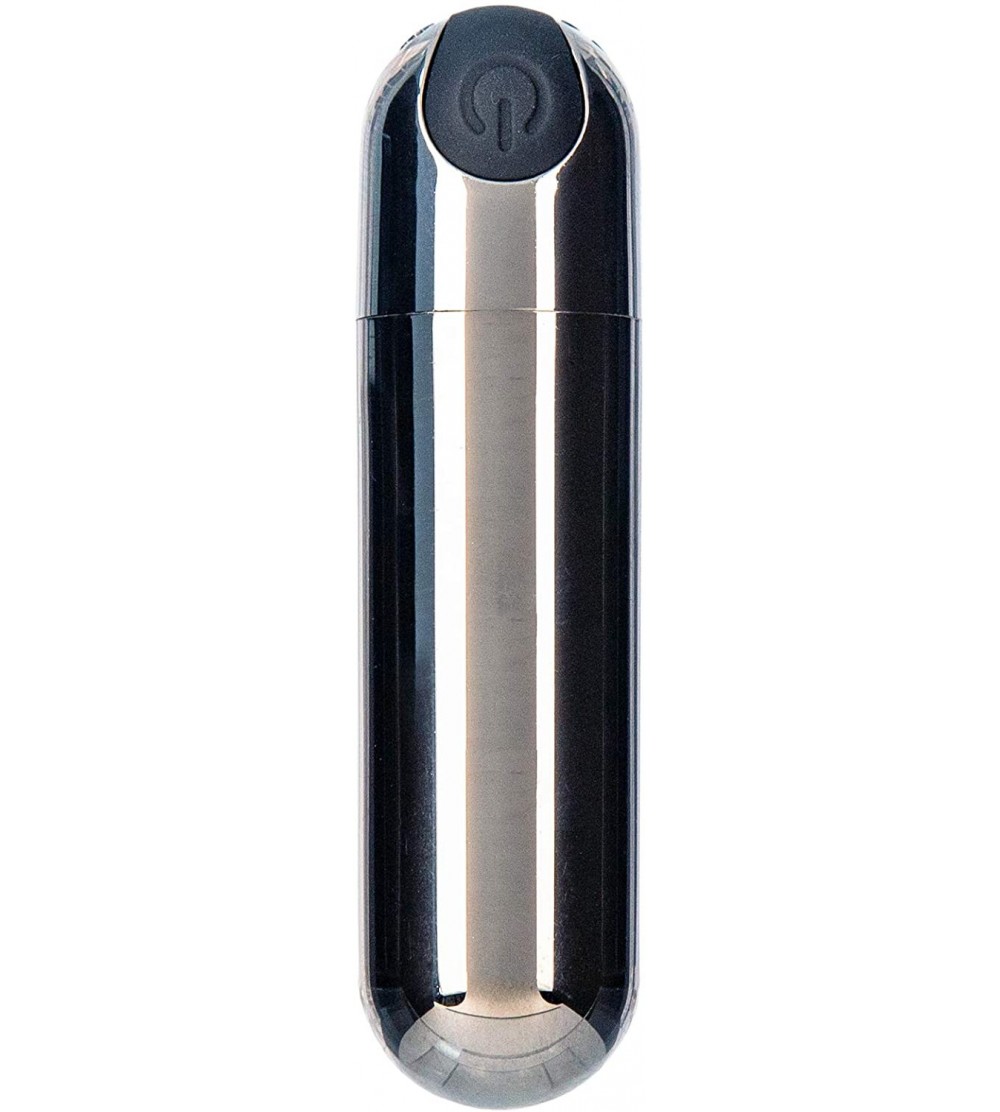 Novelties 3" Vibrator Bullet- Smoky Silver- Rechargeable- Waterproof- Adult Sex Toy - CT18UTII83N $16.42