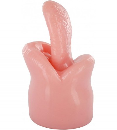 Novelties Tantric Tongue Realistic Oral Sex Wand Vibrator Attachment- Pink (ae163) - C211S7R99TN $13.81