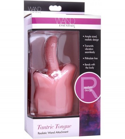 Novelties Tantric Tongue Realistic Oral Sex Wand Vibrator Attachment- Pink (ae163) - C211S7R99TN $13.81