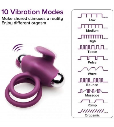 Penis Rings Alona Silicone Vibrating Cock Ring- Rechargeable Luxury Penis Ring Vibrator- Powerful Sex Toy for Male or Couples...
