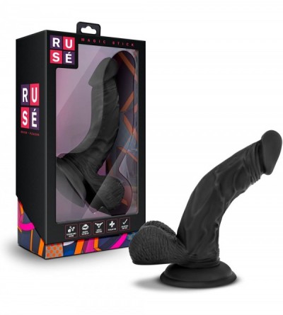 Vibrators 7" Realistic Bright G Spot Stimulating Curved Dildo - Cock and Balls Dong - Suction Cup Harness Compatible - Sex To...