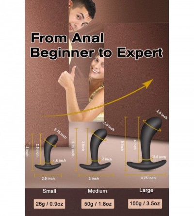 Anal Sex Toys Butt Plug Trainer Kit for Comfortable Long-Term Wear- Pack of 3 Silicone Anal Plugs Training Set with Flared Ba...