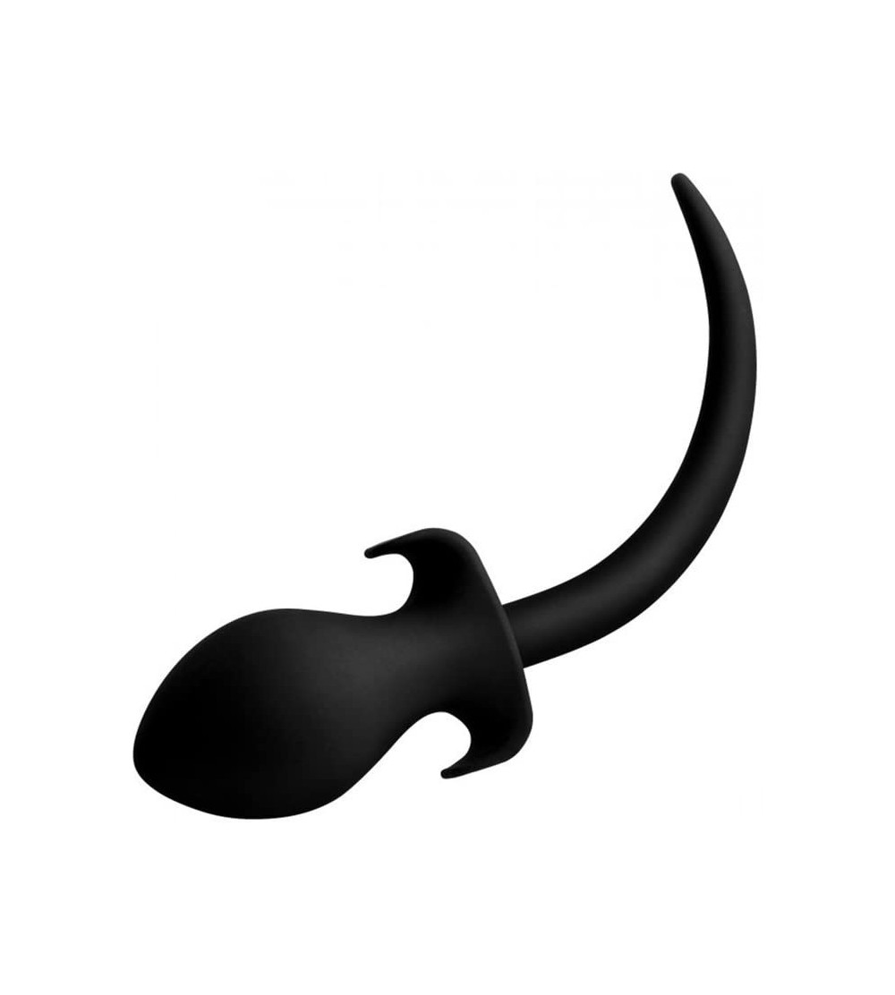 Anal Sex Toys Woof XL Silicone Puppy Tail Butt Plug- Black (AE998) - C012ME8QFQF $63.97