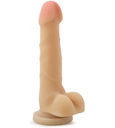 Novelties 7.75" Realistic Sensa Feel Dual Density Dildo - Cock and Balls Dong - Suction Cup Harness Compatible - Sex Toy for ...