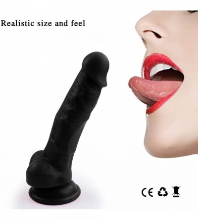 Dildos Realistic Dildo for Beginners Throat Trainer with Strong Suction Cup Base for Hands-Free Play- Flexible G Spot Dildo w...