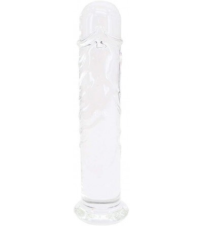 Dildos 8.5 Inches Realistic Dildo Glass Pleasure Wand Anal Sex Toy - CV18R973LCN $36.10