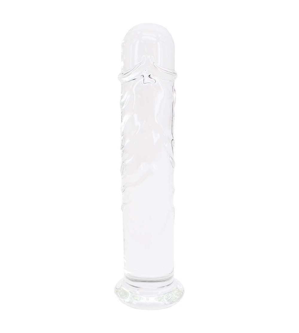 Dildos 8.5 Inches Realistic Dildo Glass Pleasure Wand Anal Sex Toy - CV18R973LCN $36.10