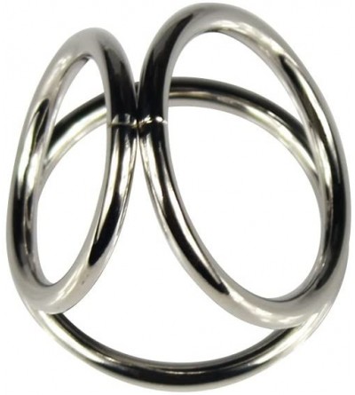 Penis Rings Men Metal Penis Delay Cock Ring Triple Stainless Steel Cock Ball Stretcher Delay Ring Rooster Three Penis Delay R...