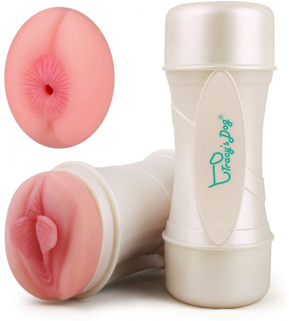 Male Masturbators Male Masturbators Cup- Pocket Pussy with Detachable Magnetic Case- Double-end Realistic Butterflies Vagina ...