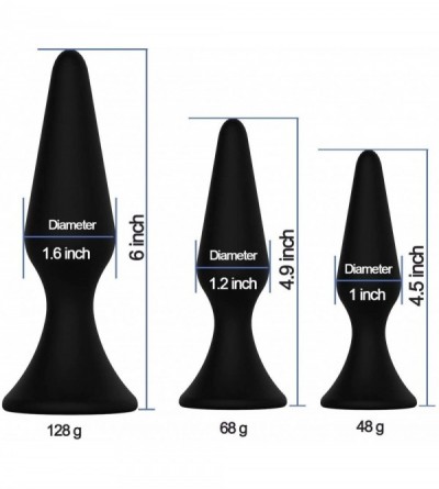 Anal Sex Toys 3 Different Sizes Silicone Exercise Tools for Men and Women - CQ18T832WME $10.72