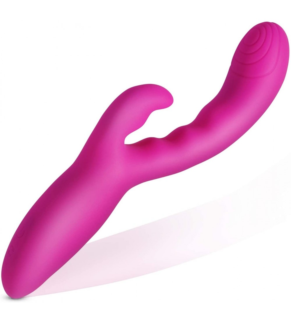 Vibrators G Spot Vibrator Quiet with Clitoris Stimulation- Waterproof and Rechargeable Silicone Dildo Vibrator with Clit Stim...
