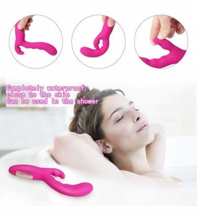Vibrators G Spot Vibrator Quiet with Clitoris Stimulation- Waterproof and Rechargeable Silicone Dildo Vibrator with Clit Stim...