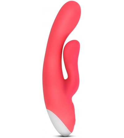 Vibrators Hop - Trix - 7 Vibrating Functions Strong Rumbly Platinum Silicone Vibrator - Powerful G Spot and Clitoral Stimulat...