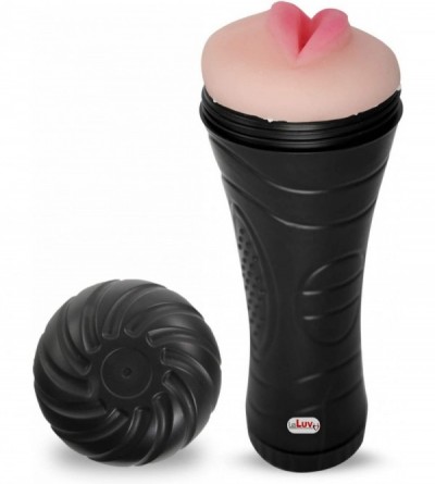 Male Masturbators Compact Male Masturbator Handheld Realistic Mouth Texture in Black Case - Lips - CQ11EXGSY7P $12.17