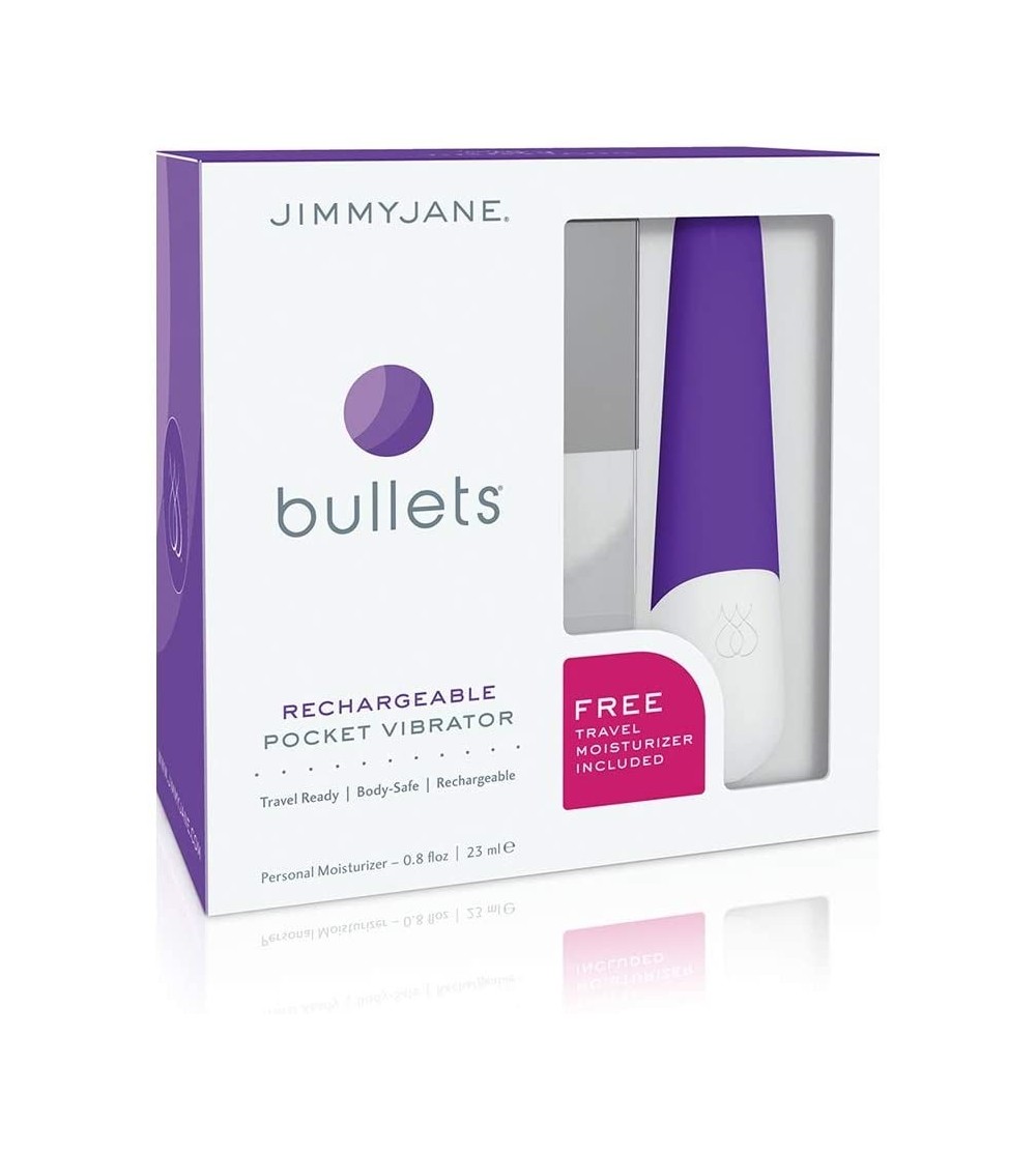 Vibrators Bullets Rechargeable Pocket Vibrator - Purple - C018OLDRGLO $65.58