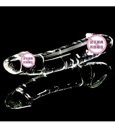 Anal Sex Toys Huge Glass Dildo Large Crystal Glass Phallus Double Dildos- Glass Penis Anal Female Adult Toys Sex Toys for Wom...