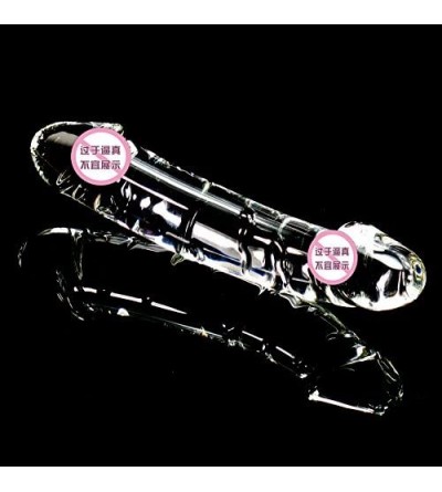 Anal Sex Toys Huge Glass Dildo Large Crystal Glass Phallus Double Dildos- Glass Penis Anal Female Adult Toys Sex Toys for Wom...