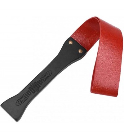 Paddles, Whips & Ticklers Wooden Spanking Paddle for Adults- Red Leather Spanking Toy for Couples Sex- SM Adult Games - C619C...