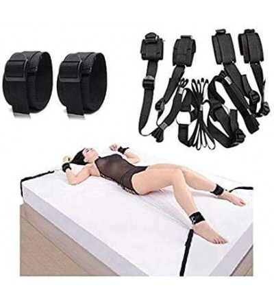 Restraints BDSM Sex Strap Soft Nylon Bed Straps Set Adjustable Wrist DIY Kit Adult Training Bed Cuffs Straps for Wrist Ankle ...