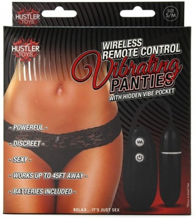 Vibrators Wireless Remote Control Vibrating Panties - Black - CQ11A4U1FFB $60.38