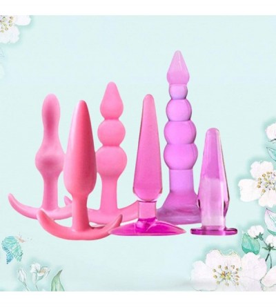 Anal Sex Toys 6 Pcs/Set Silicone Aańus Plúg B'ut.t Pùg Beaded Massage Pöînt Ġ Stímúlętêúr Toys for Women Men - A - CW1936TE4Y...
