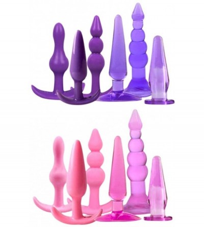 Anal Sex Toys 6 Pcs/Set Silicone Aańus Plúg B'ut.t Pùg Beaded Massage Pöînt Ġ Stímúlętêúr Toys for Women Men - A - CW1936TE4Y...