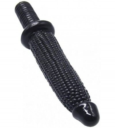 Dildos Corn Shape Big Dildo Anal Plug Bumpy Adult Toy with Handle（Black） - Black - C118WY77DL0 $51.45