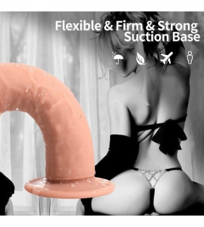 Dildos 8.5 Inch Liquid Silicone Realistic Dildo Penis Dong with Strong Suction Cup Hands-Free Didlo Masturbation Sex Toy for ...