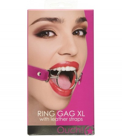 Gags & Muzzles Ring Mouth Gag- Pink- X-Large - C711O4OXH1J $11.21
