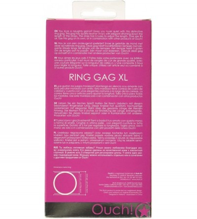Gags & Muzzles Ring Mouth Gag- Pink- X-Large - C711O4OXH1J $11.21
