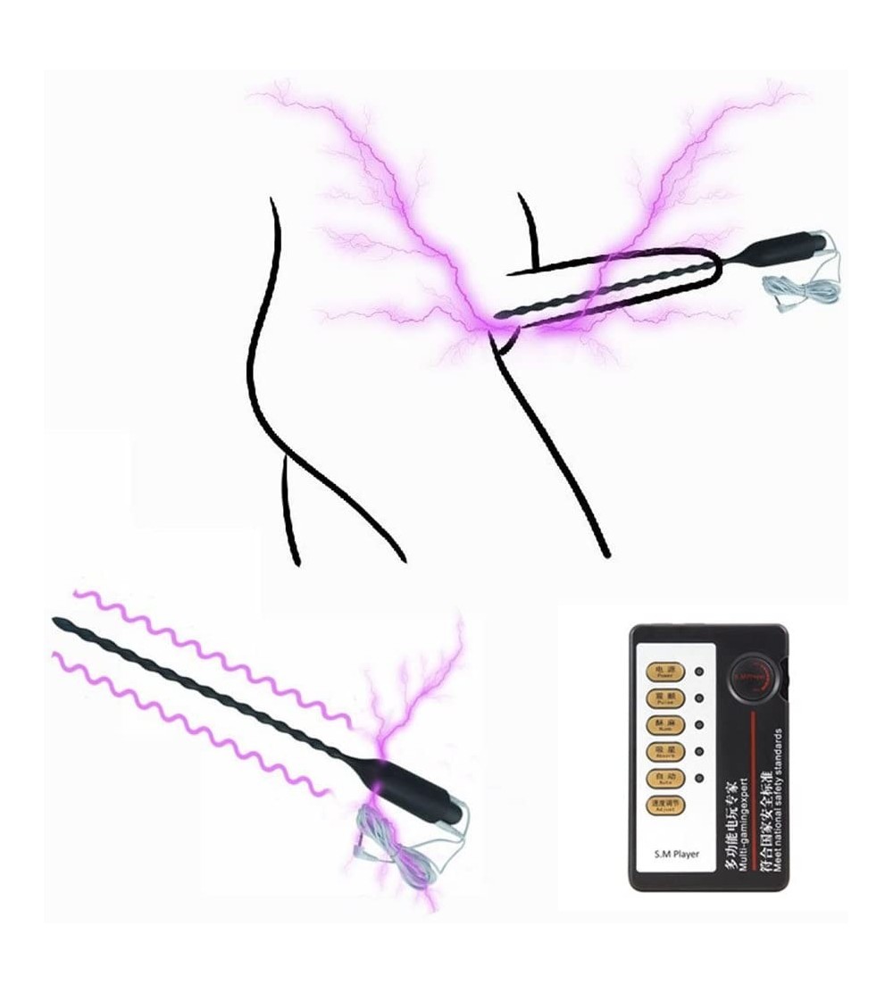 Anal Sex Toys E-Stim Stimulation Accessories Electro Conductive Plug Silicone Plug Catheter with Cable Dilator Stimulator Mas...