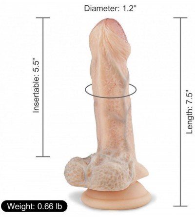 Dildos Realistic Dildo with Suction Cup- Silicone Bendable 7.5 Inch G-Spot Dildo Premium Liquid Silicone Penis Dong Adult Sex...