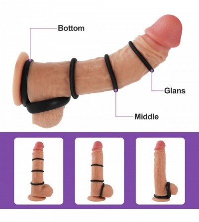 Penis Rings Rechargeable Penis Pump with Cock Rings Set - CZ19G6KNM74 $19.45