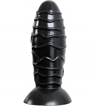 Dildos Silicone Big Anal Plug with Strong Suction Cup for Hands-Free Play- Flexible Dildo for Vaginal G-Spot (Black) - Black ...