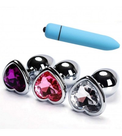 Anal Sex Toys 3Pcs Anal Plug Stainless Steel Booty Beads Jewelled Anal Butt Plug Sex Toys Products for Men Couples (color2-he...