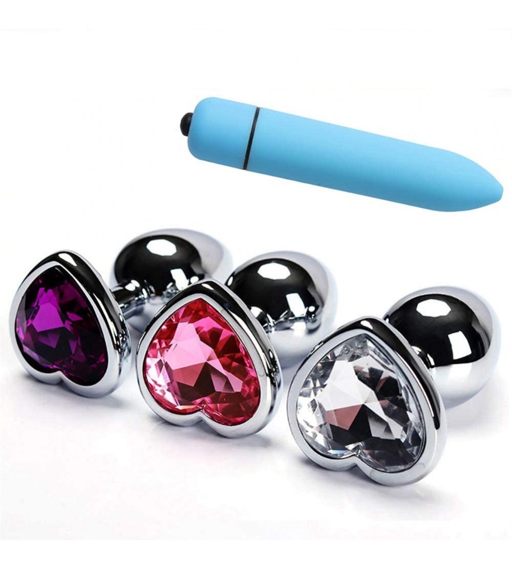 Anal Sex Toys 3Pcs Anal Plug Stainless Steel Booty Beads Jewelled Anal Butt Plug Sex Toys Products for Men Couples (color2-he...